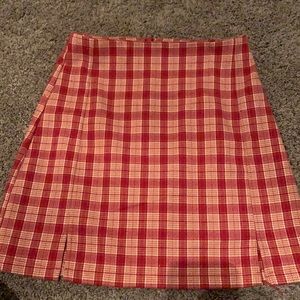 brandy melville red and orange cara skirt